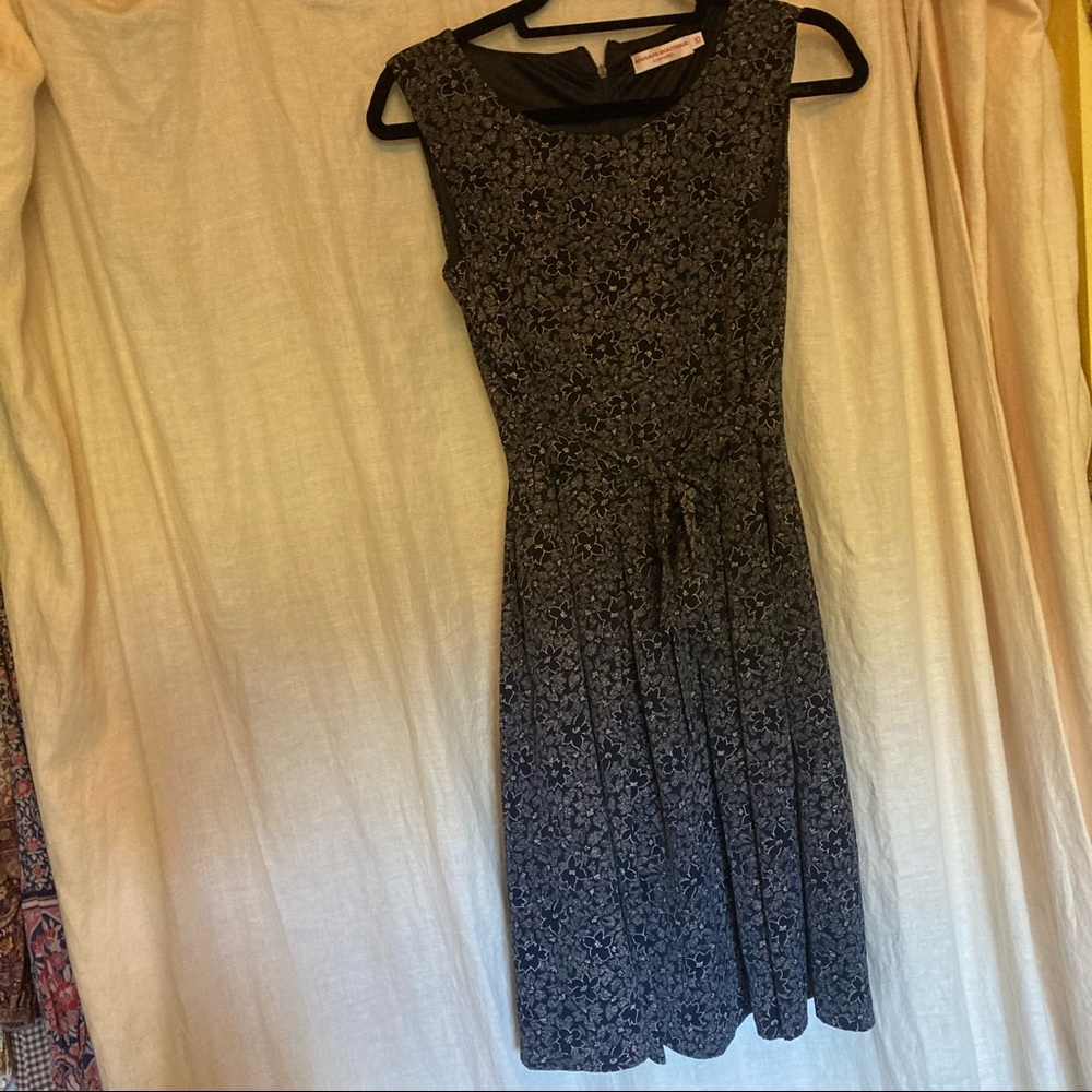 Fit and Flare Blue Floral S.